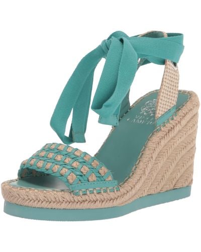 Vince Camuto Brisshel Lace Up Wedge Sandal - Green