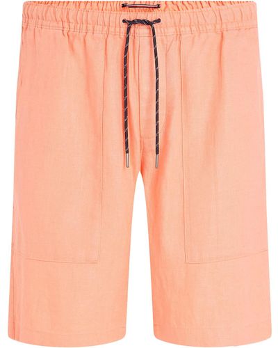 Tommy Hilfiger Linen Shorts With Quick Dry - Pink