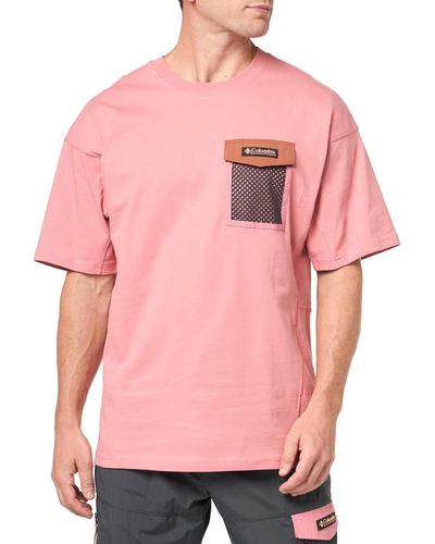Columbia Painted Peak Knit Short Sleeve Top - Pink