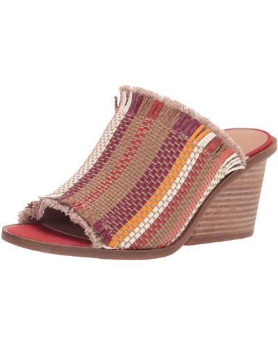Lucky Brand Leyshia Open Toe High Heel Slide Heeled Sandal - Multicolor