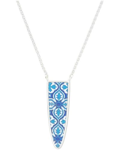 Lucky Brand Jewelry Reversible Mosaic Pendant Necklace - Black
