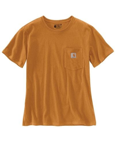 Carhartt Loose Fit Heavyweight Short-sleeve Pocket T-shirt Closeout - Brown