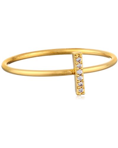 Tai Gold Stick Stackable Ring - Metallic