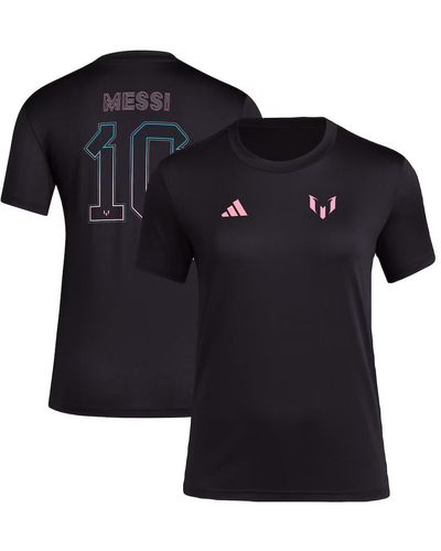 adidas Messi Generic T-shirt à manches courtes pour femme - Noir