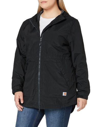 Carhartt S Rain Defender Relaxed Fit Coat Cotton Lightweight Jacket - Black