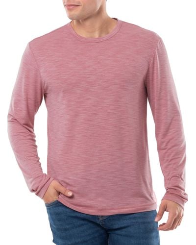 Lee Jeans Quick Dry Long Sve Tee - Pink