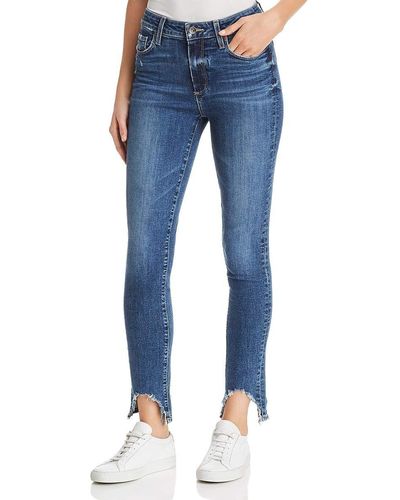 PAIGE Hoxton Transcend High Rise Ultra Skinny Fit Ankle Peg Jean - Blue