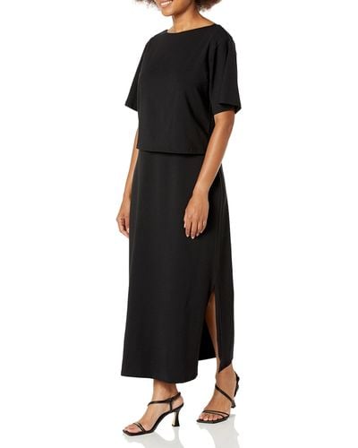 Theory Womens Easy Back Layer Dress - Black