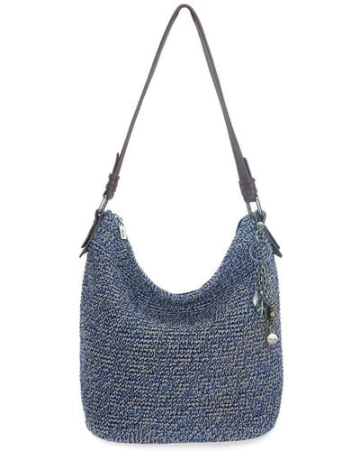 The Sak Sequoia Hobo Bag In Hand-crochet - Blue
