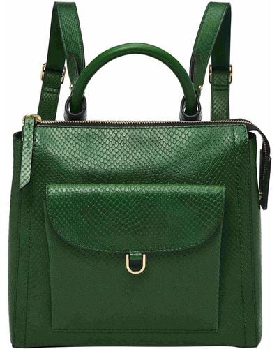 Fossil Parker Leather Mini Backpack Purse Handbag - Green