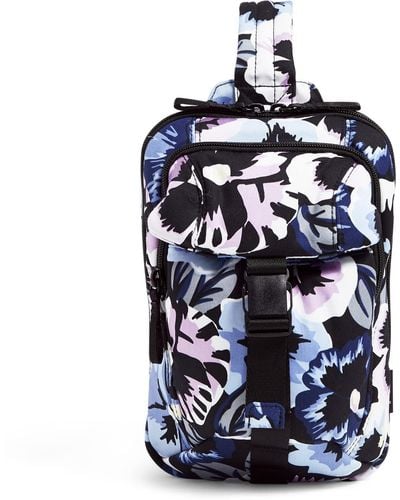Vera Bradley Cotton Utility Sling Backpack - Blue