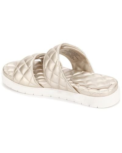 Kenneth Cole Reeves Quilted 2 Band Slide Sandal - White