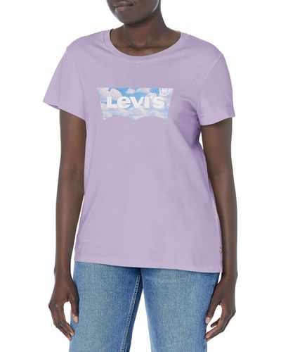 Levi's Perfect Logo Tee Shirt - Purple