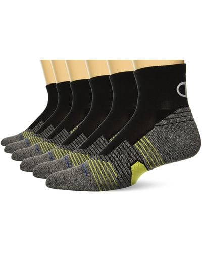 Champion , Performance Sport Running Ankle Socks, 3-pack, Black Assorted-3 Pack, 6-12