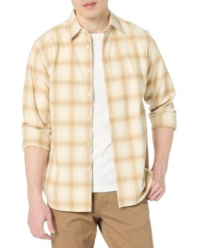 Theory Irving.fade Flannel - Natural