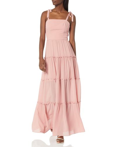 Dress the Population S Adonia Fit And Flare Maxi Special Occasion - Pink