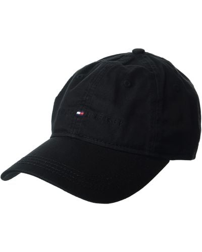 Tommy Hilfiger Logo Dad Baseball Cap Hat - Black