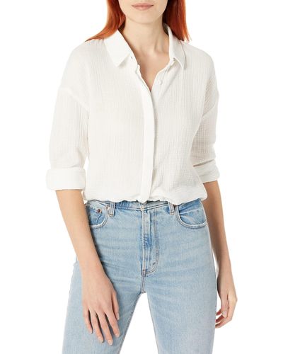 Monrow Ht1039-relaxed Blouse - White