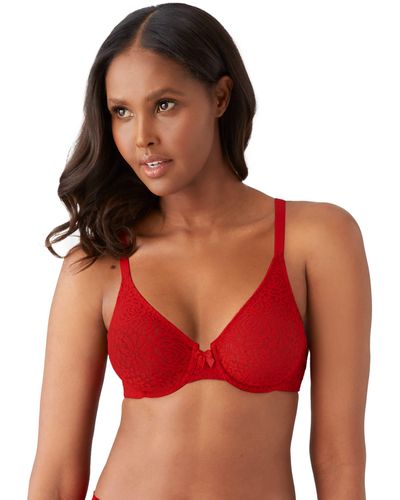 Wacoal Halo Lace Underwire Bra - Red
