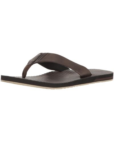 Volcom Fader Faux Leather Sandal - Brown