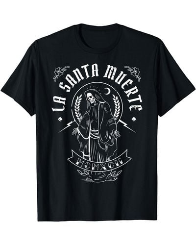 Perry Ellis La-santas Muertes For T-shirt - Black