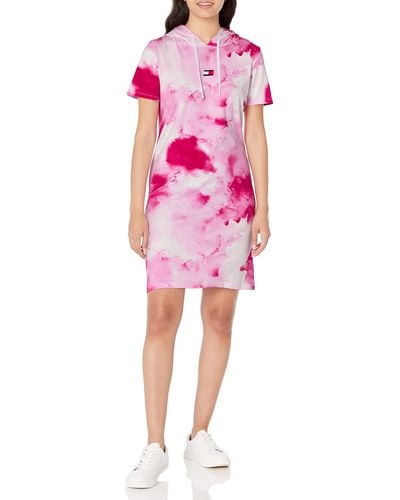 Tommy Hilfiger Womens Long Sleeve Casual Dress - Pink