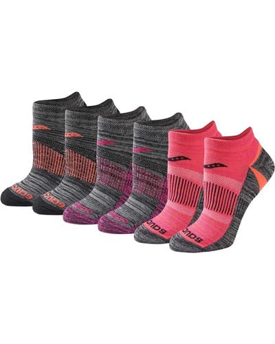 Saucony Selective Cushion Performance No Show Athletic Sport Socks - Multicolor