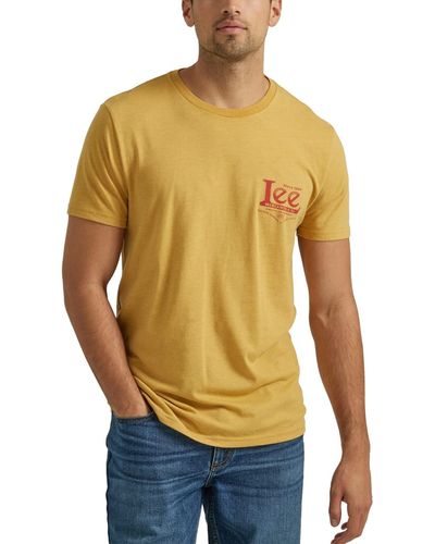 Lee Jeans Short Sve Graphic T-shirt - Yellow