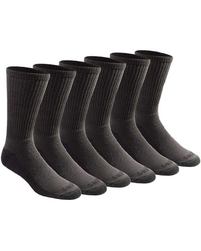 Dickies Big And Tall Dri-tech Essential Moisture Control Crew Socks Multipack - Black
