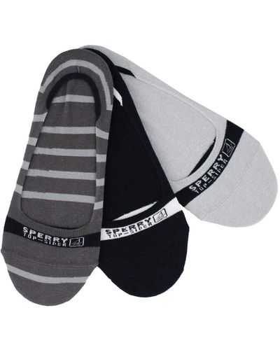 Sperry Top-Sider Top-sider 3 Pack Signature Invisible Liner Socks - Black