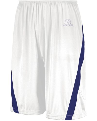 Russell Standard Athletic Cut Basketball Shorts - White