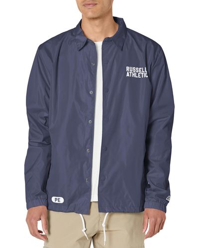 Russell Logo Coaches Jacket - Blue