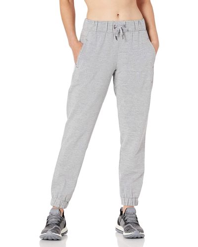 Core 10 Amazon Brand - Women's (xs-3x) Woven Jogger Pant Pants, -medium Heather Gray, X-large