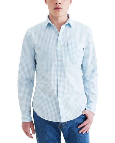 Dockers Slim Fit Long Sleeve Casual Shirt - Blue