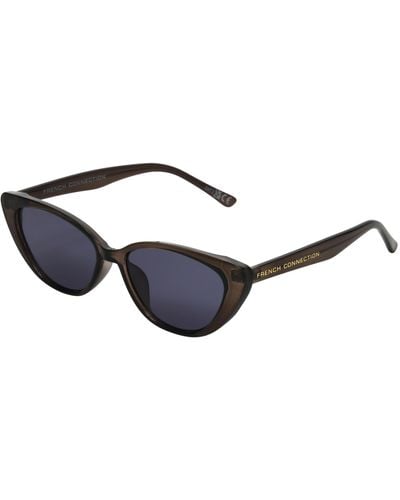 French Connection Full Rim Geo Sunglasses - Black