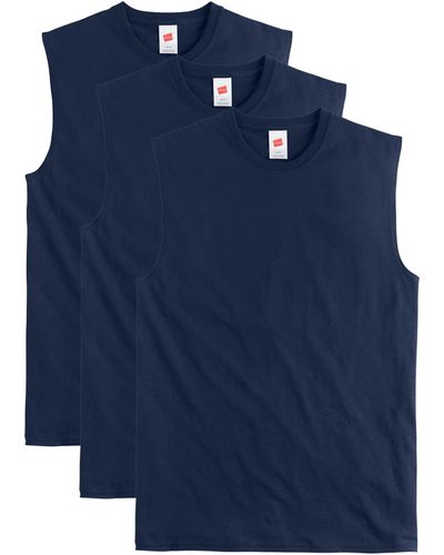 Hanes Essentials Midweight T Pack - Blue