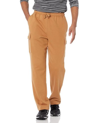 Amazon Essentials Pantaloni Cargo Felpati Uomo - Marrone