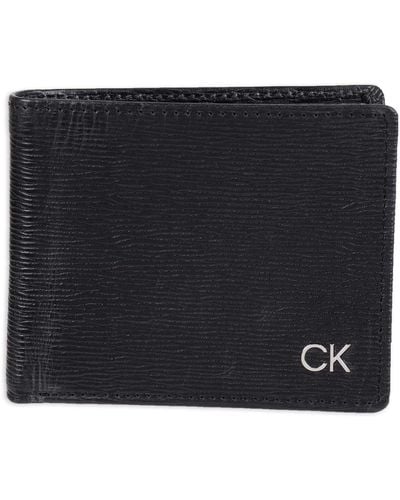 Calvin Klein Rfid Leather Minimalist Bifold Wallet - Black