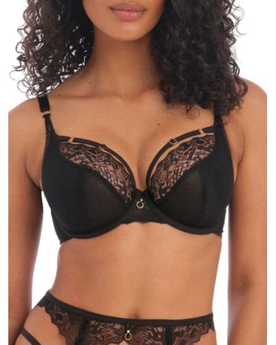 Freya Temptress Underwire Plunge Bra - Black