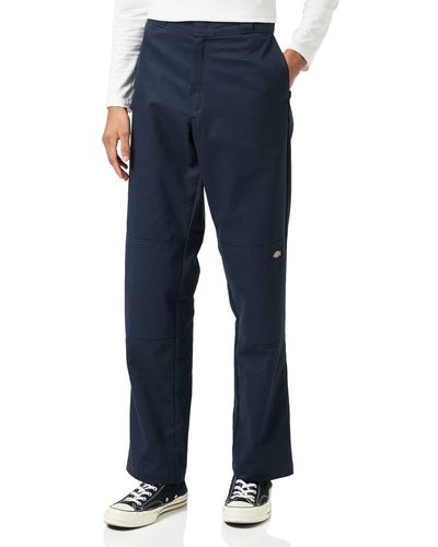 Dickies Regular Straight Fit Double Knee Stretch Twill Work Pant - Blue
