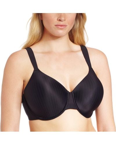 Playtex Womens Secrets Perfectly Smooth Underwire Full Coverage Bra - Black