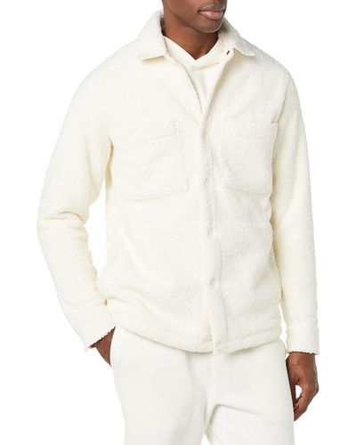 Amazon Essentials Recycled Polyester Sherpa Jacket - White