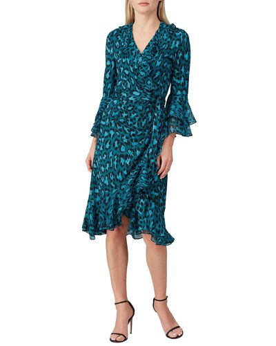Diane von Furstenberg Rent The Runway Pre-loved Carli Ruffled Wrap Dress - Blue