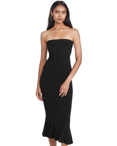 Norma Kamali Strapless Fishtail Dress - Black