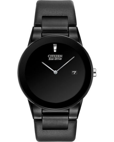 Citizen Eco-drive Modern Axiom Watch In Black Ip Stainless Steel