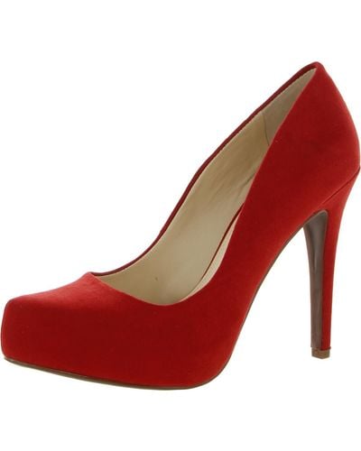 Jessica Simpson S Parisah Faux Leather Platform Heels Red 8 Medium