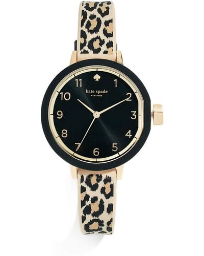 Kate Spade Park Row Quartz Black Dial Watch - Metallic
