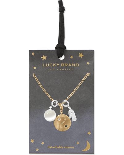 Lucky Brand Yin Yang Charm Necklace - Gray