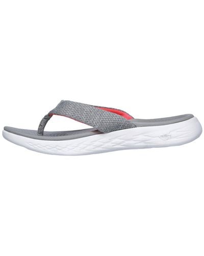 Skechers Performance On-the-go 600-15304 Flip-flop,gray/pink,5 M Us - Multicolor