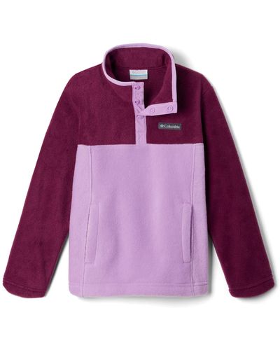 Columbia Youth Steens Mountain 1/4 Snap Fleece Pull-over - Purple
